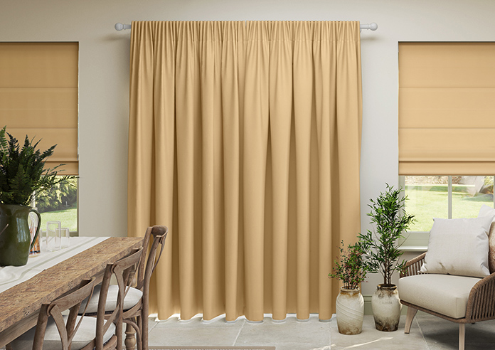 Kyoto Faux Silk, Natural - Made to Measure Curtains - Image 7